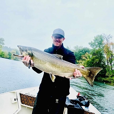  Posing with fish caught on trip